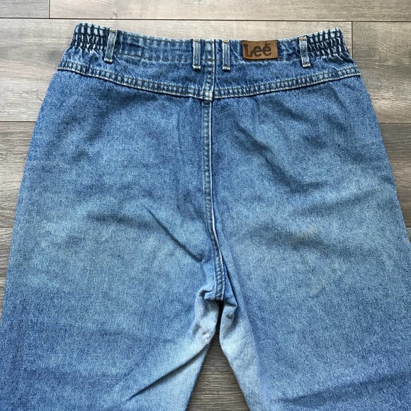 Vintage 80s Lee Jeans Medium Wash Stretch Waist Jeans | Made in USA | 16 M - Picture 2 of 7